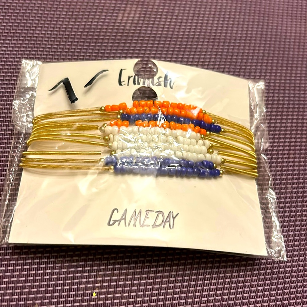 Erimish‎ game day stack of 10 beaded bracelets